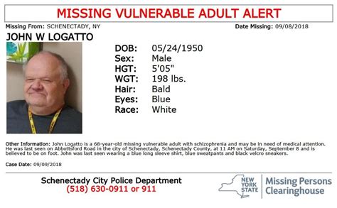 Vulnerable adult missing out of Schenectady